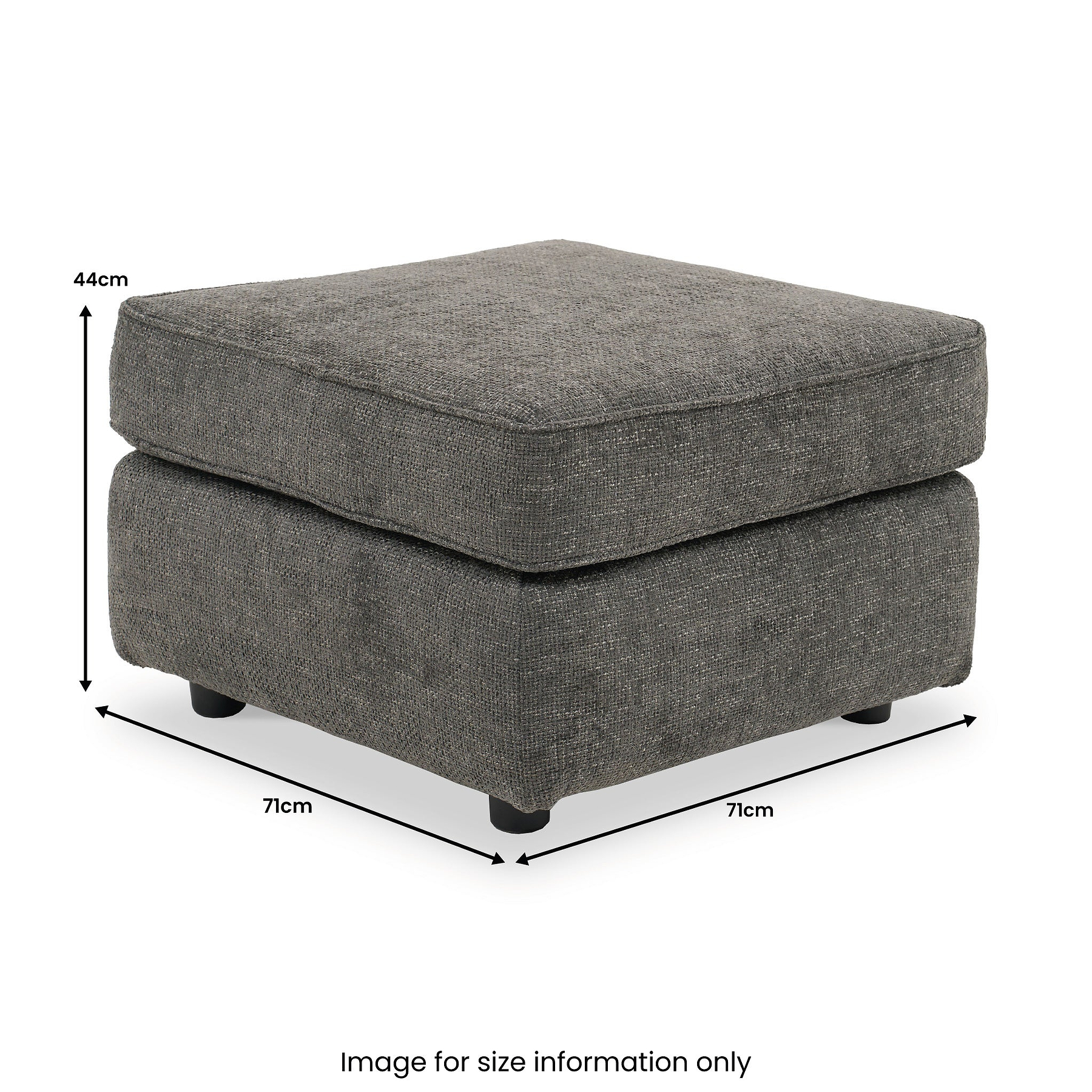 Ralston Standard Footstool Heinz Grey from Roseland Furniture