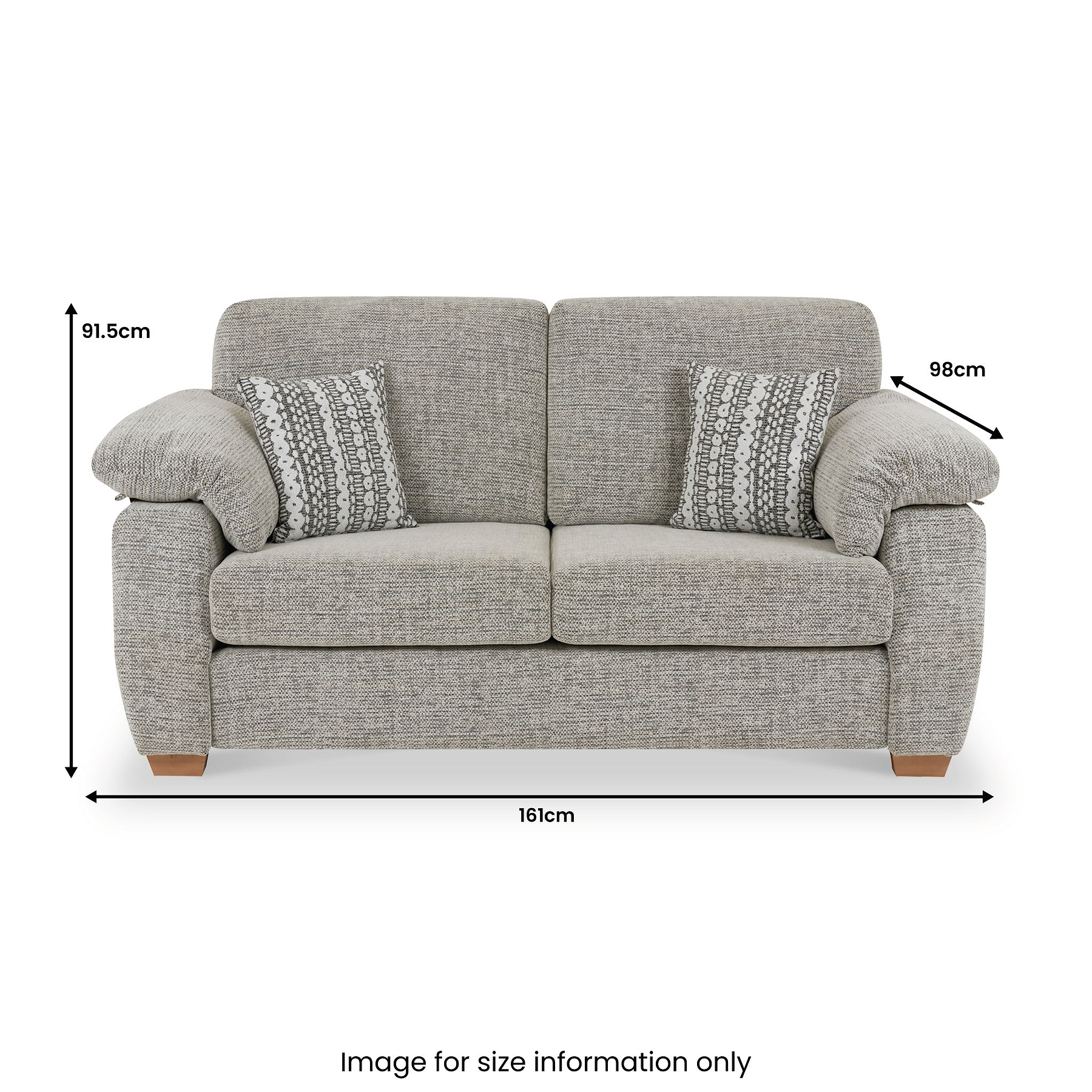 Camden 2 Seater Sofa Tate Grey Bohor Charcoal from Roseland Furniture