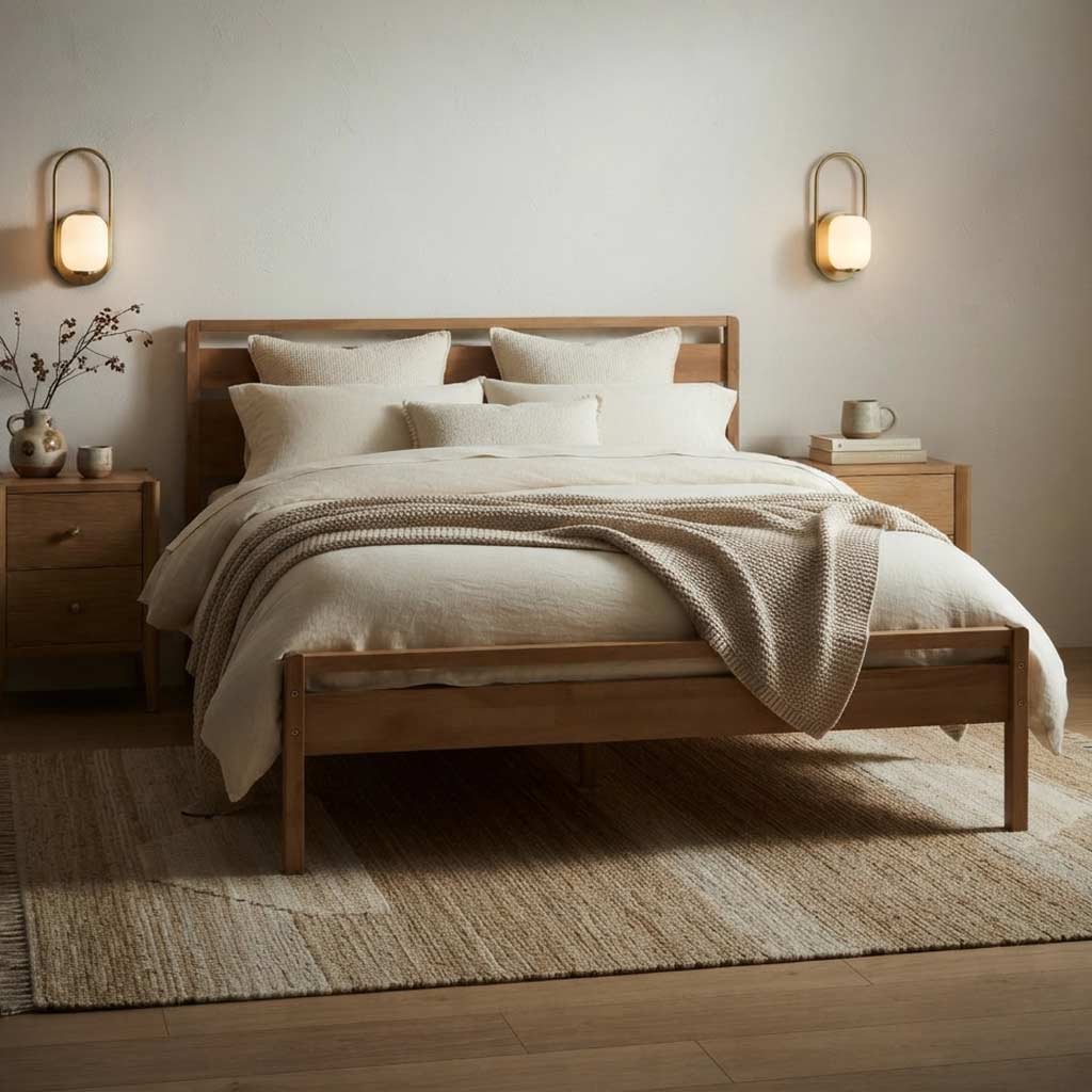 Maxi Oak Bed Double Frame from Roseland