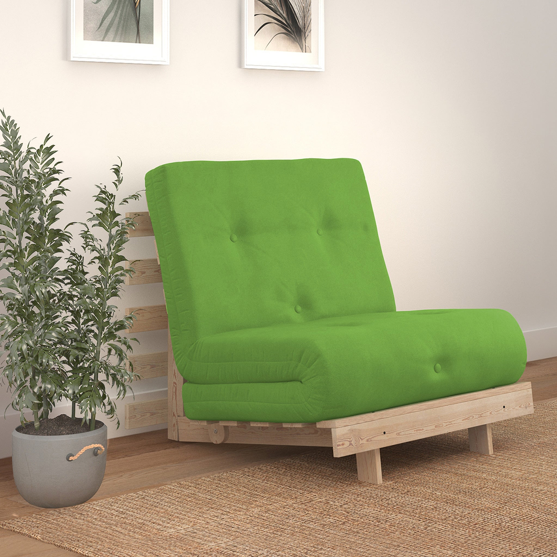 Maggie Single Futon Apple Green from Roseland Furniture