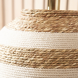 Talalla Cream and Natural Sea Grass Round Table Lamp