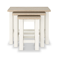 Farrow Washed Oak White Nest of Tables  from Roseland Furniture