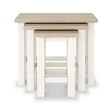 Farrow Washed Oak White Nest of Tables  from Roseland Furniture