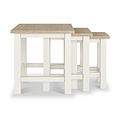 Farrow Washed Oak White Nest of Tables  from Roseland Furniture