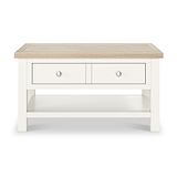 Farrow Washed Oak White Coffee Table SH from Roseland Furniture