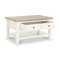 Farrow Washed Oak White Coffee Table SH from Roseland Furniture