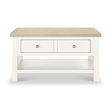 Farrow Washed Oak White Coffee Table SH from Roseland Furniture