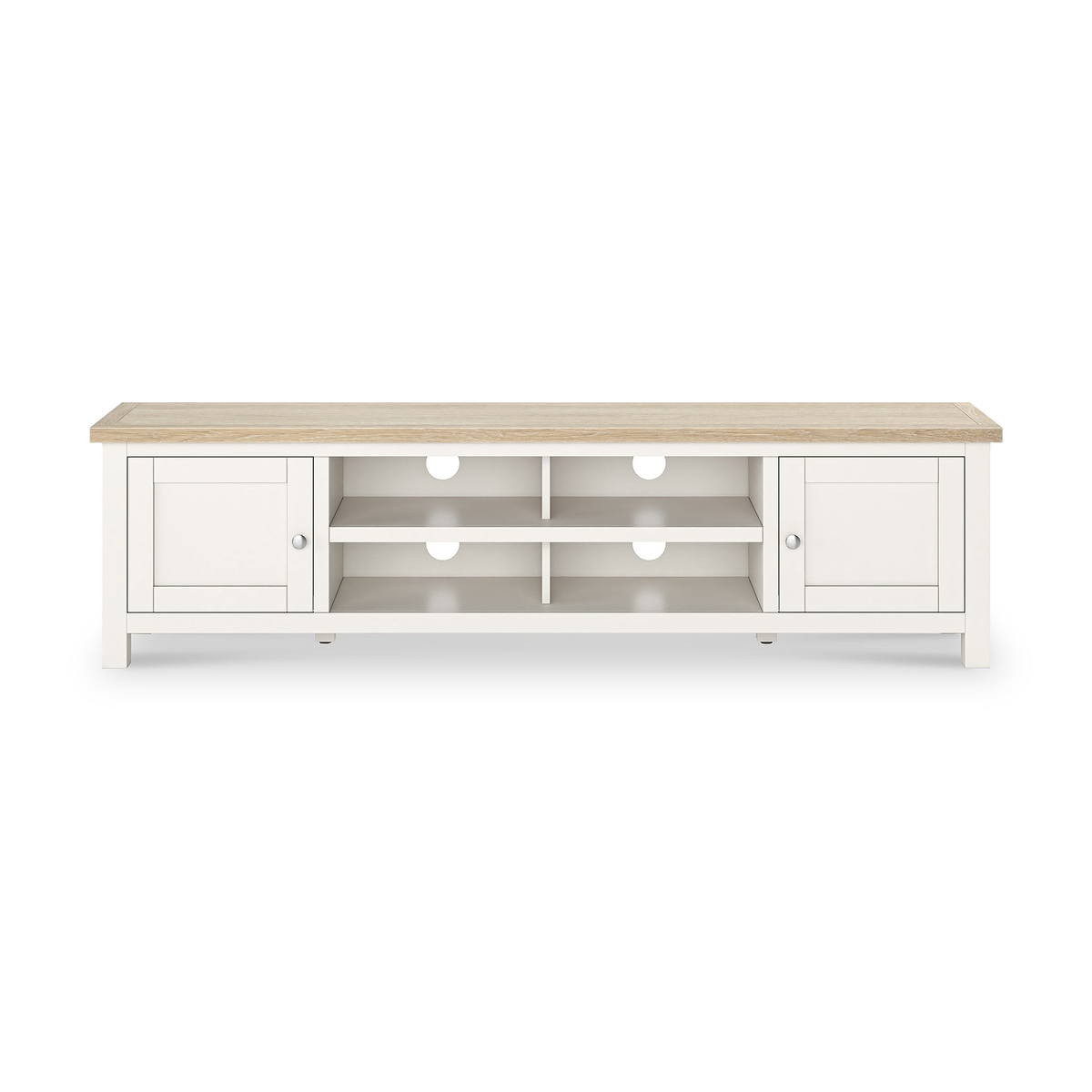 Farrow Washed Oak White 180cm Extra Large TV Unit SH from Roseland Furniture