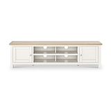 Farrow Washed Oak White 180cm Extra Large TV Unit SH from Roseland Furniture