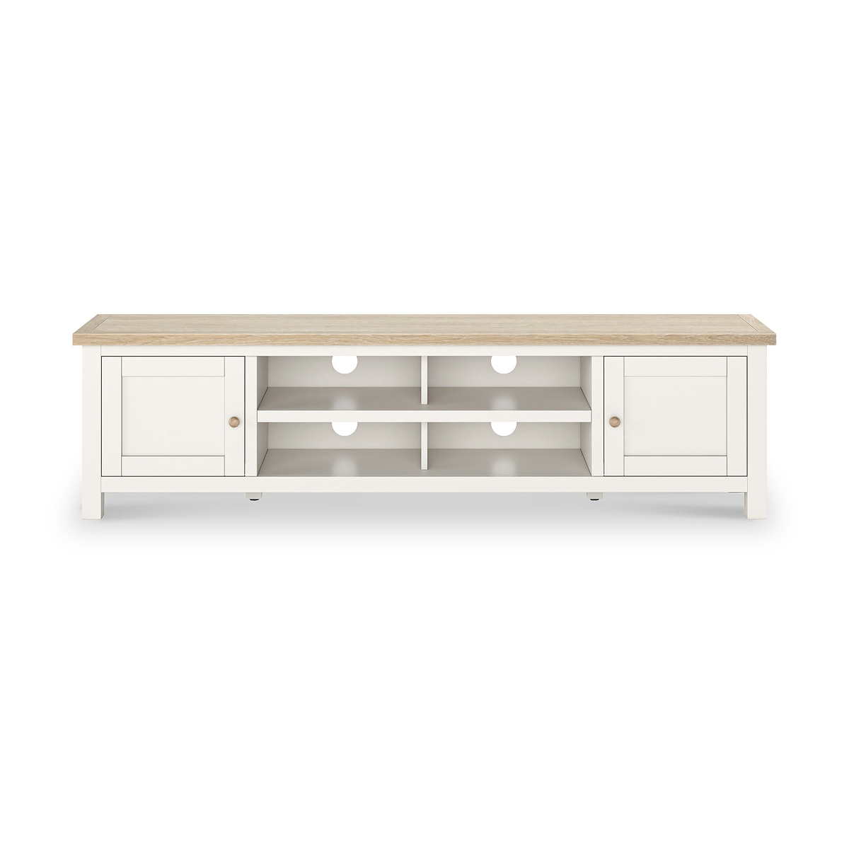 Farrow Washed Oak White 180cm Extra Large TV Unit SH from Roseland Furniture