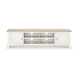 Farrow Washed Oak White 180cm Extra Large TV Unit SH from Roseland Furniture