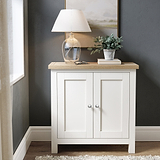 Farrow Coconut White Cupboard with from Roseland Furniture - lifestyle shot