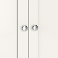 Farrow Coconut White Cupboard with from Roseland Furniture - close up of silver handles