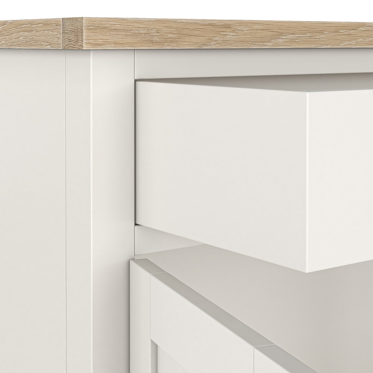 Farrow Washed Oak White Mini Sideboard SH from Roseland Furniture