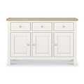 Farrow Coconut White Large Sideboard with metal handles from Roseland Furniture