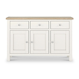 Farrow Coconut White Large Sideboard with metal handles from Roseland Furniture