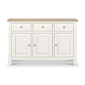 Farrow Coconut White Large Sideboard with wooden handles from Roseland Furniture