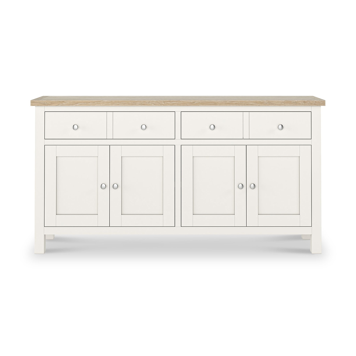 Farrow Coconut White Extra Large Sideboard with metal handles from Roseland Furniture