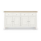 Farrow Coconut White Extra Large Sideboard with metal handles from Roseland Furniture