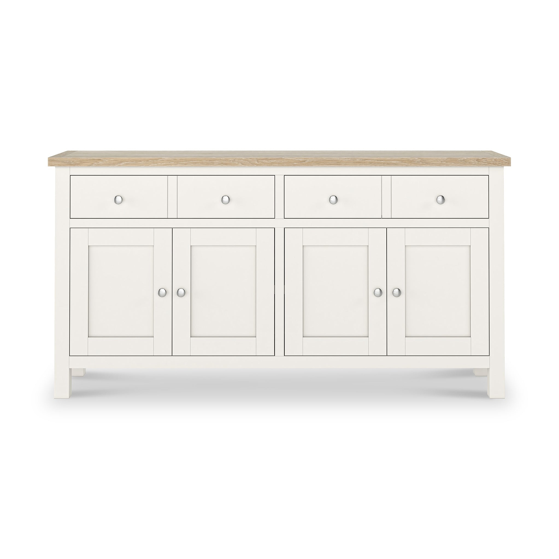 Farrow Coconut White Extra Large Sideboard with metal handles from Roseland Furniture