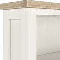 Farrow Washed Oak White Large Bookcase from Roseland Furniture