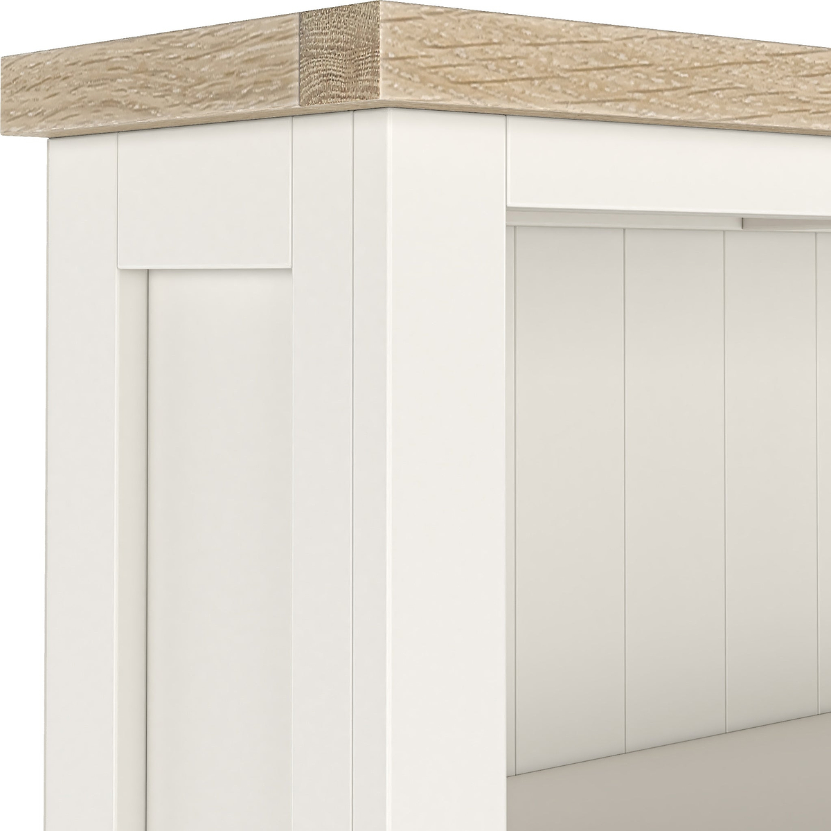 Farrow Washed Oak White Large Bookcase from Roseland Furniture