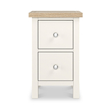 Farrow Washed Oak White Slim Bedside SH from Roseland Furniture