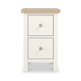 Farrow Washed Oak White Slim Bedside SH from Roseland Furniture