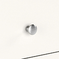 Farrow Coconut White Bedside Table from Roseland Furniture - close up of silver handles