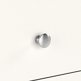 Farrow Coconut White Bedside Table from Roseland Furniture - close up of silver handles