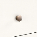 Farrow Coconut White Bedside Table from Roseland Furniture - close up of wooden handles