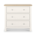 Farrow Washed Oak White 3 Drawer Chest SH from Roseland Furniture