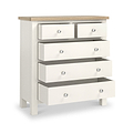 Farrow Coconut White Washed Oak 2 Over 3 Chest Of Drawers from Roseland Furniture