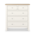 Farrow Coconut White Washed Oak 2 Over 3 Chest Of Drawers from Roseland Furniture