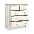 Farrow Coconut White Washed Oak 2 Over 3 Chest Of Drawers from Roseland Furniture