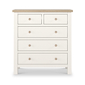 Farrow Coconut White Washed Oak 2 Over 3 Chest Of Drawers from Roseland Furniture