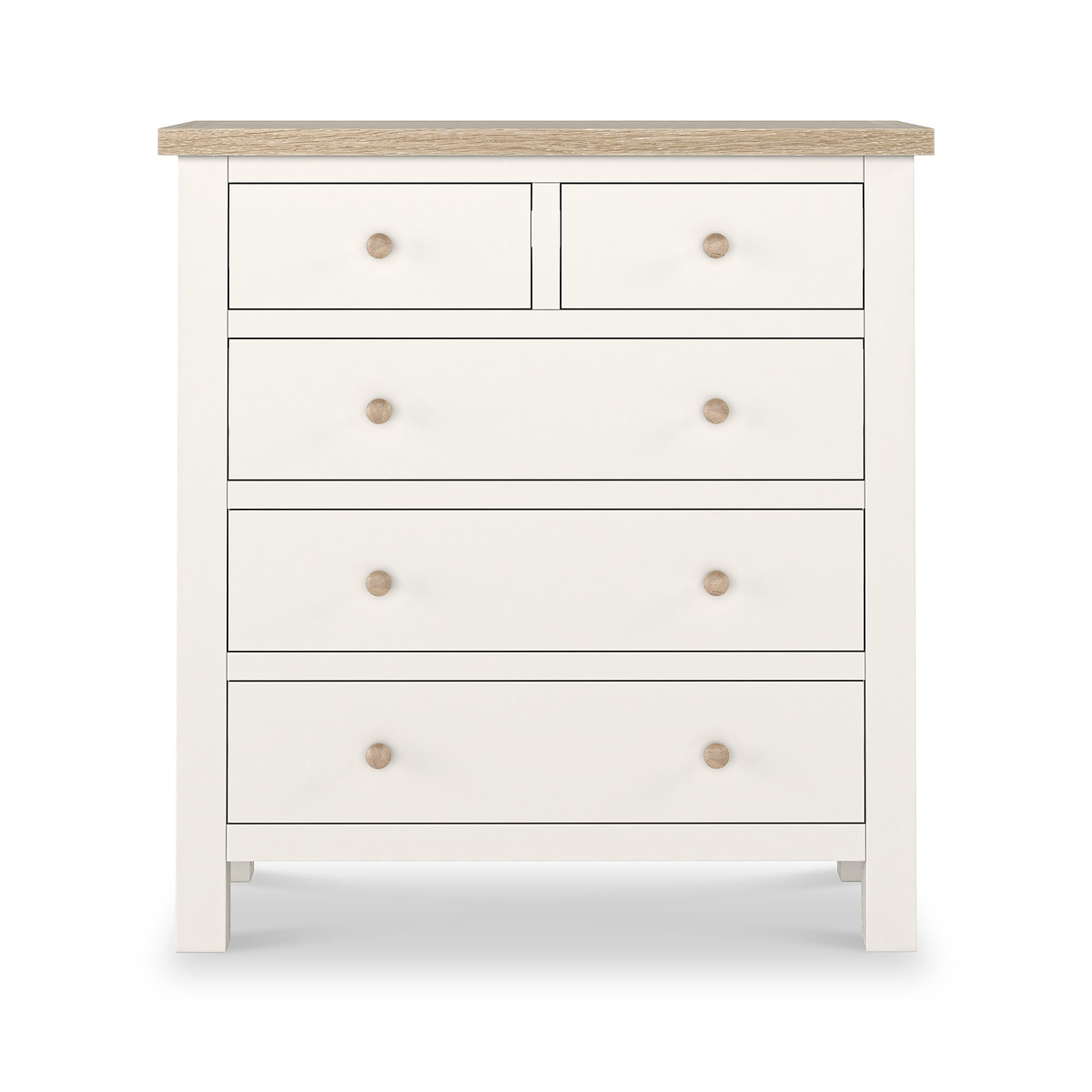Farrow Coconut White Washed Oak 2 Over 3 Chest Of Drawers from Roseland Furniture