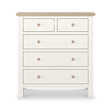 Farrow Coconut White Washed Oak 2 Over 3 Chest Of Drawers from Roseland Furniture
