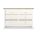 Farrow Washed Oak White 6 Drawer Chest SH from Roseland Furniture