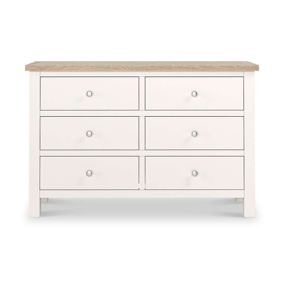 Farrow Washed Oak White 6 Drawer Chest SH from Roseland Furniture