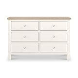 Farrow Washed Oak White 6 Drawer Chest SH from Roseland Furniture