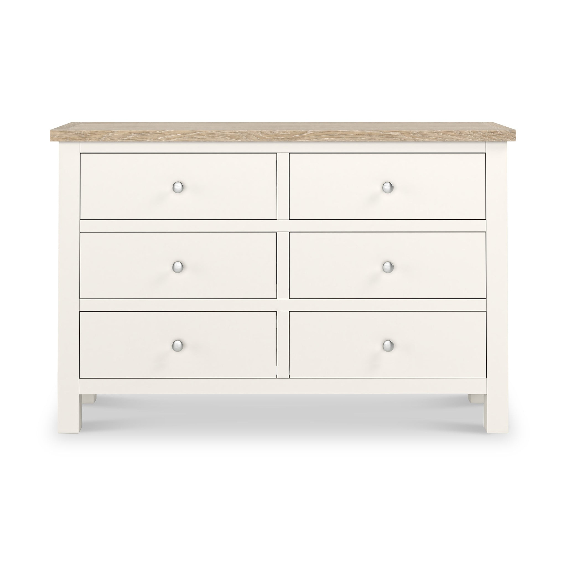 Farrow Washed Oak White 6 Drawer Chest SH from Roseland Furniture