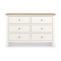 Farrow Washed Oak White 6 Drawer Chest SH from Roseland Furniture