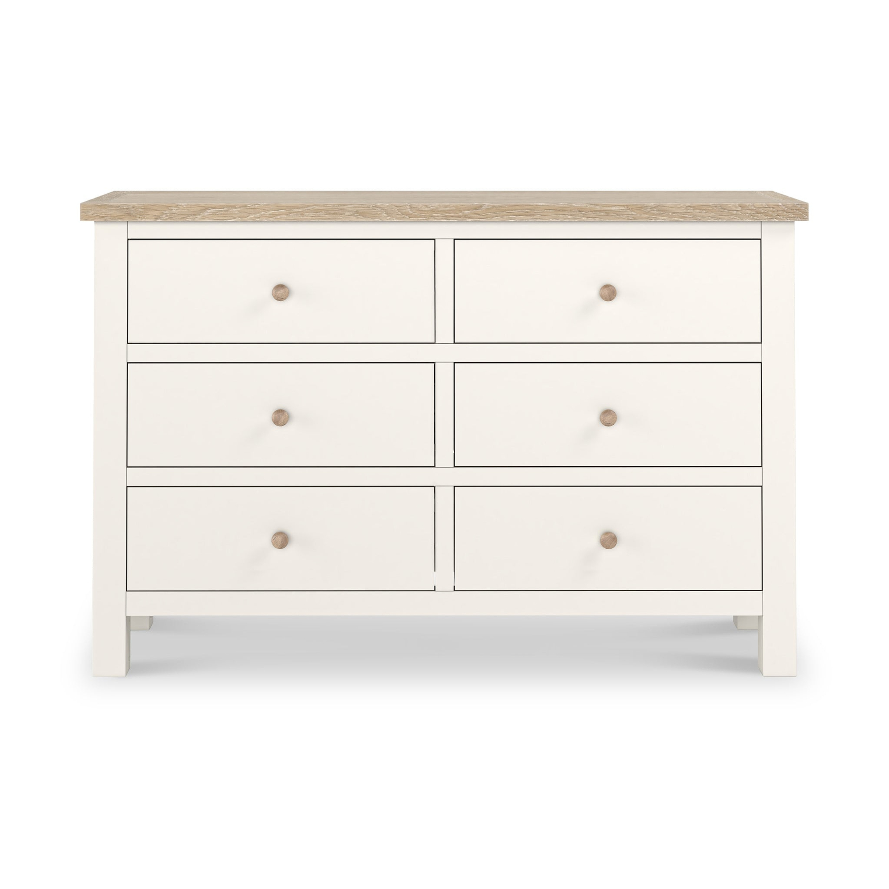 Farrow Washed Oak White 6 Drawer Chest SH from Roseland Furniture