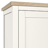 Farrow Coconut White Double Wardrobe with Drawers from Roseland Furniture