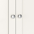 Farrow Coconut White Double Wardrobe with Drawers and metal handles from Roseland Furniture