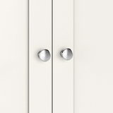 Farrow Coconut White Double Wardrobe with Drawers and metal handles from Roseland Furniture
