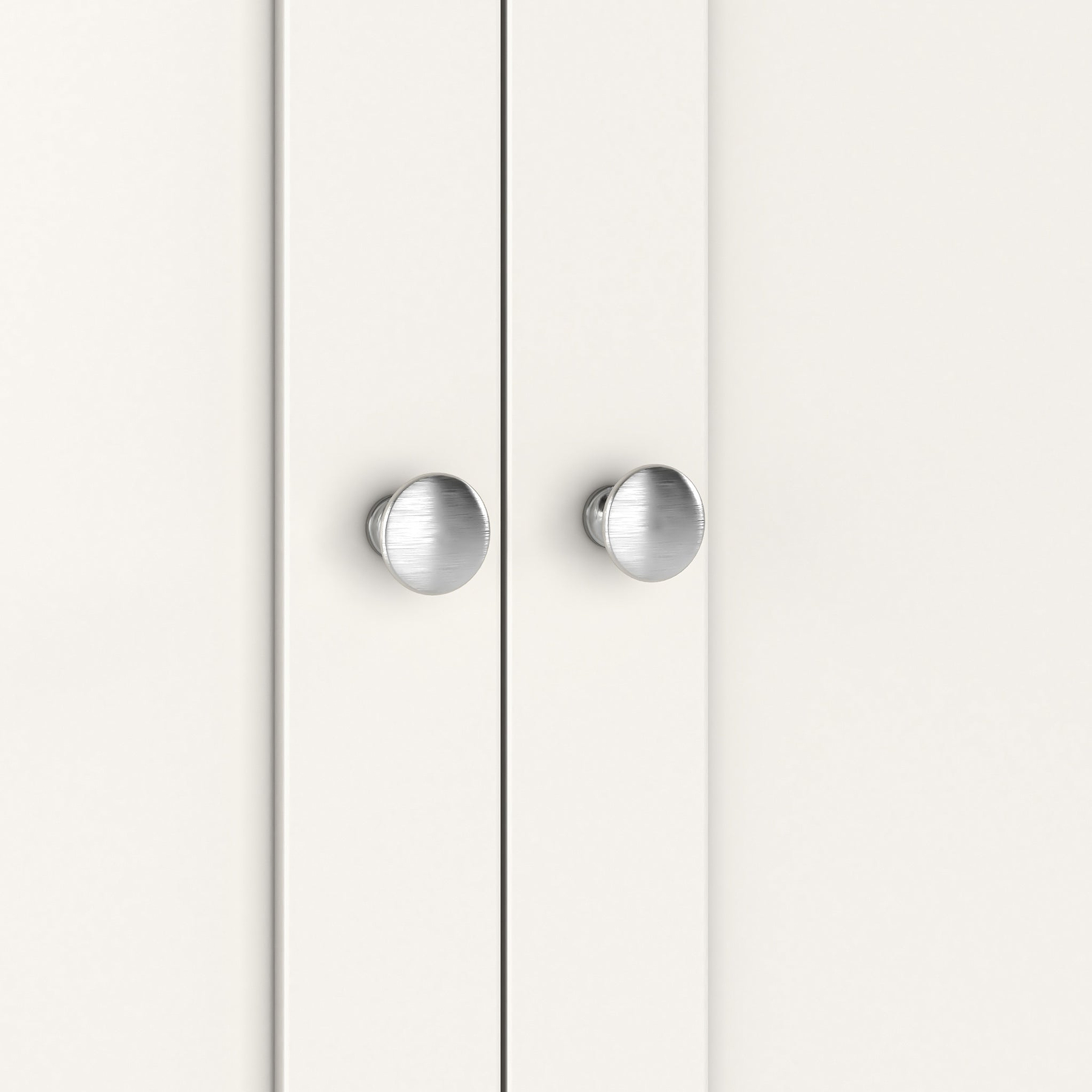 Farrow Coconut White Double Wardrobe with Drawers and metal handles from Roseland Furniture