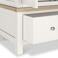 Farrow Triple Wardrobe with Drawers and metal handles from Roseland Furniture