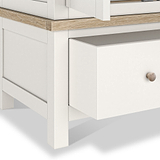 Farrow Triple Wardrobe with Drawers and wooden handles from Roseland Furniture